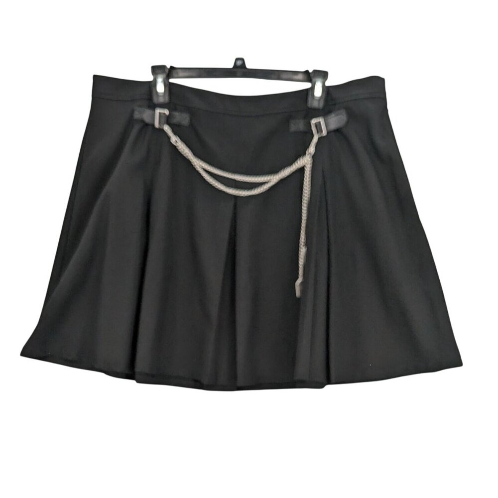 Hot Topic Black Mini Skirt with Chain Detail